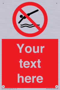 Custom prohibition no diving